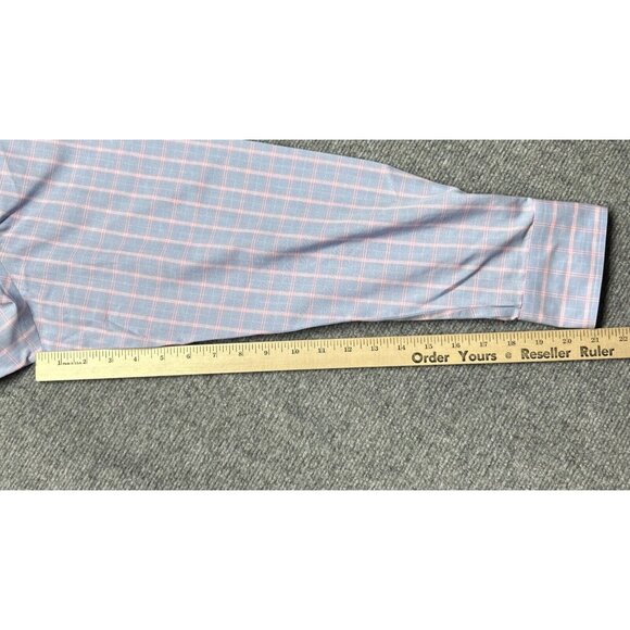UNTUCKit Colmillos WF Shirt Mens 2XL Reg Fit Blue Pink Long Sleeve Button Up New - Picture 7 of 13